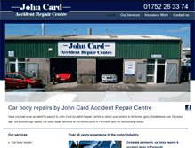 Tablet Screenshot of johncardaccidentrepaircentreplymouth.co.uk